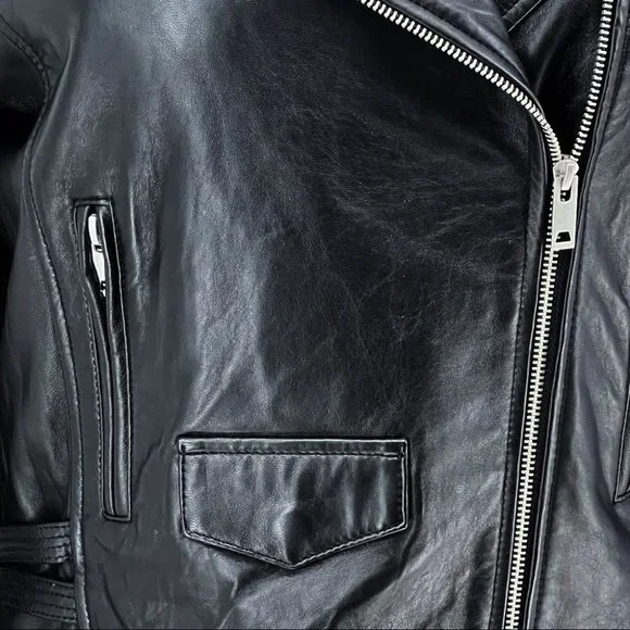BELLE & BLOOM Just Freinds Leather Moto Jacket M
